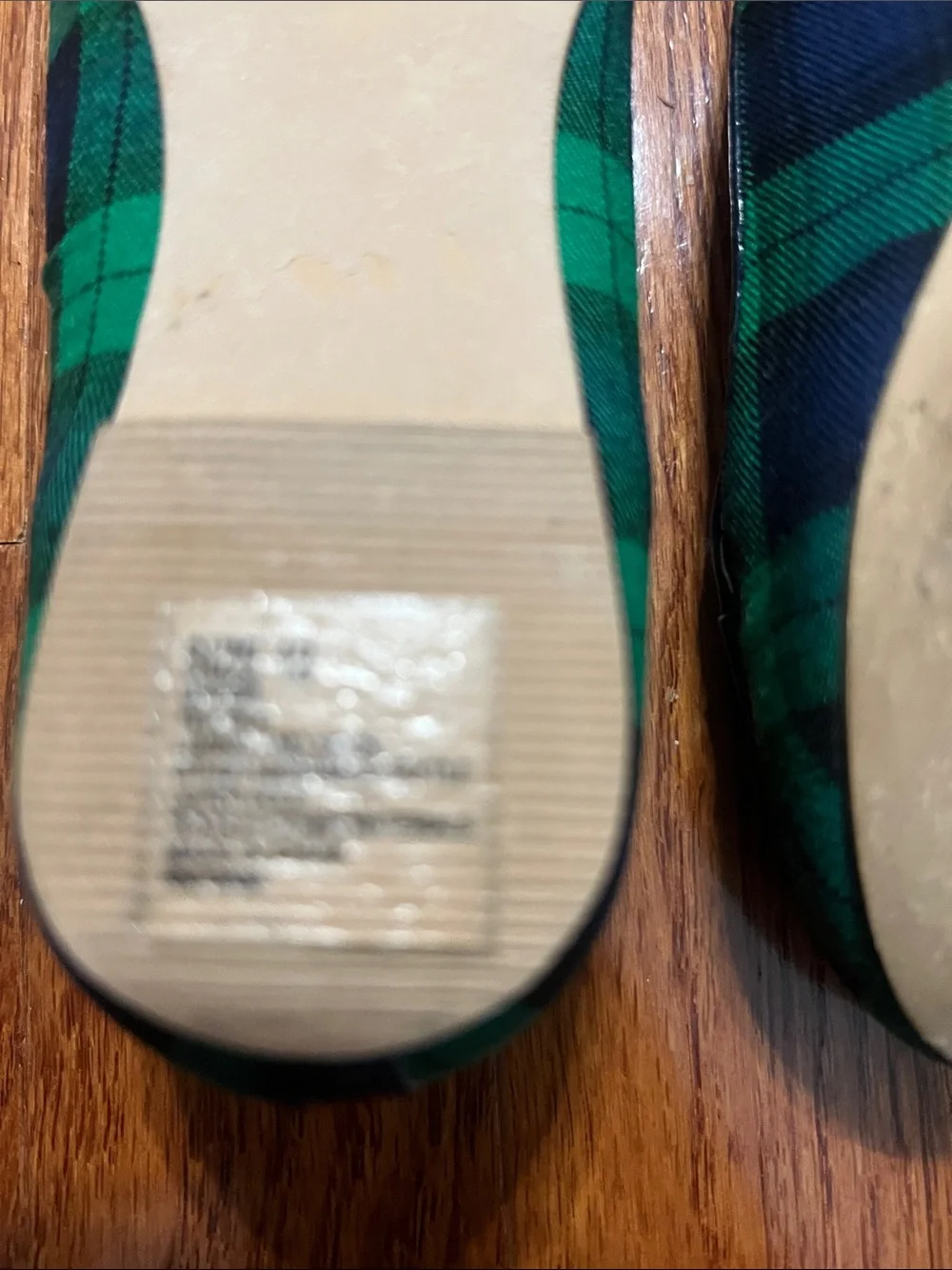 Janie and Jack Navy & Green Plaid Bow Loafers